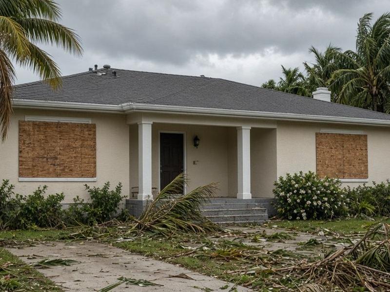 Illustrative image: a South Florida home roof after a storm (not a Reel project)